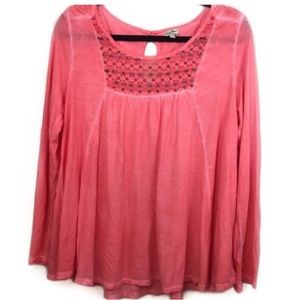 Chip & Pepper beaded long sleeve tunic casual tee